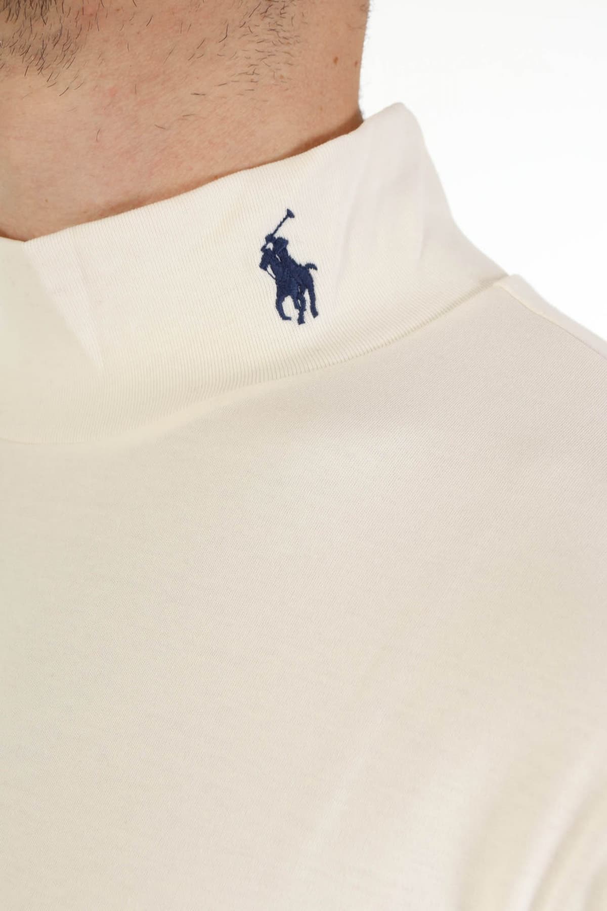 RALPH LAUREN T- SHIRT ΛΟΥΠΕΤΟ LOGO ΕΚΡΟΥ