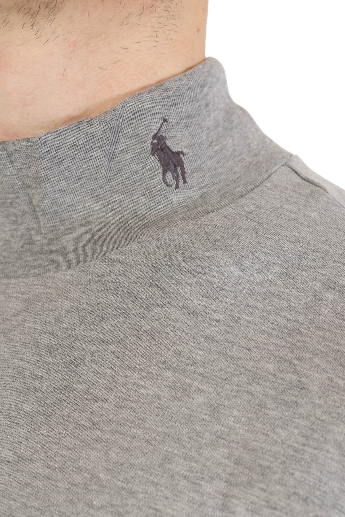 RALPH LAUREN T- SHIRT ΛΟΥΠΕΤΟ LOGO ΓΚΡΙ