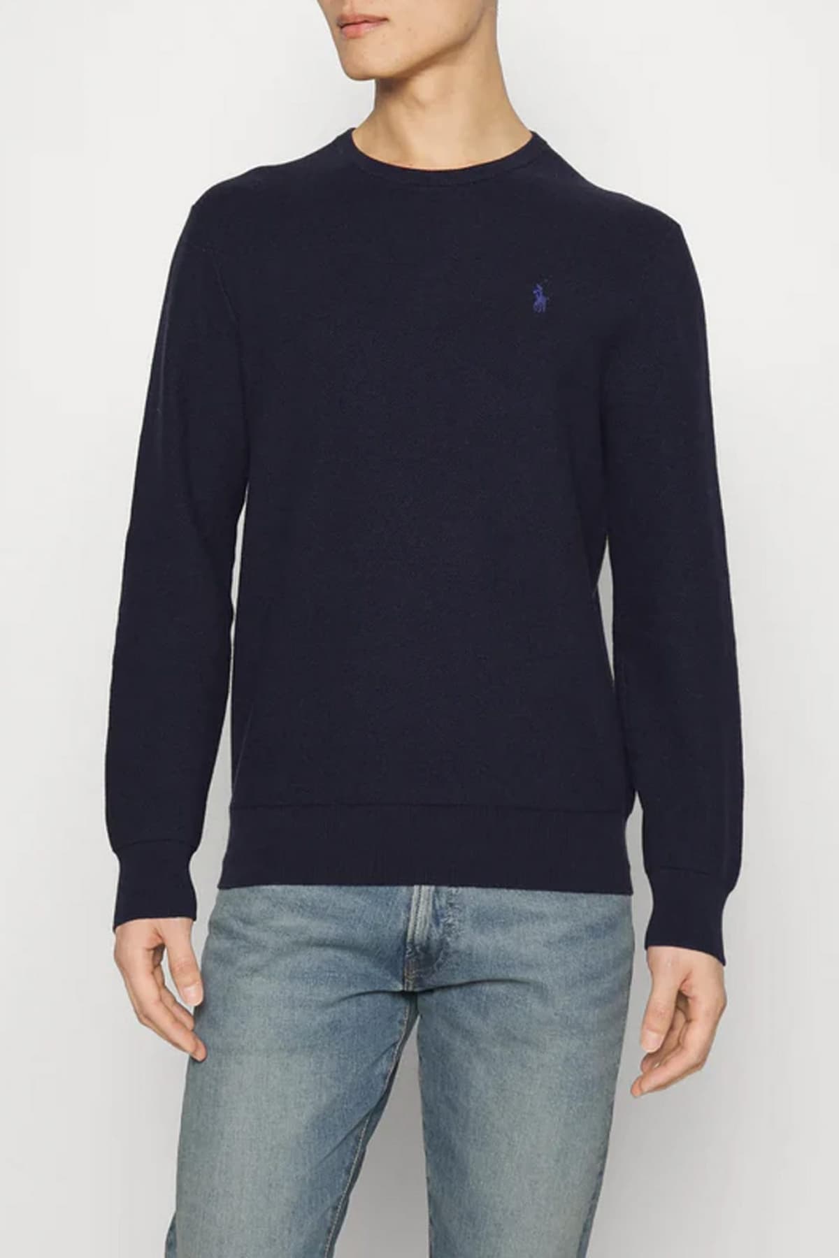 RALPH LAUREN ΠΛΕΚΤΟ ΛΑΙΜΟΚΟΨΗ ΠΙΚΕ ΜΠΛΕ