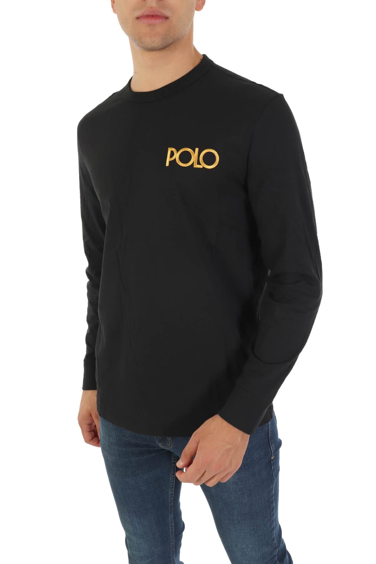 RALPH LAUREN T-SHIRT LOGO ΜΑΥΡΟ