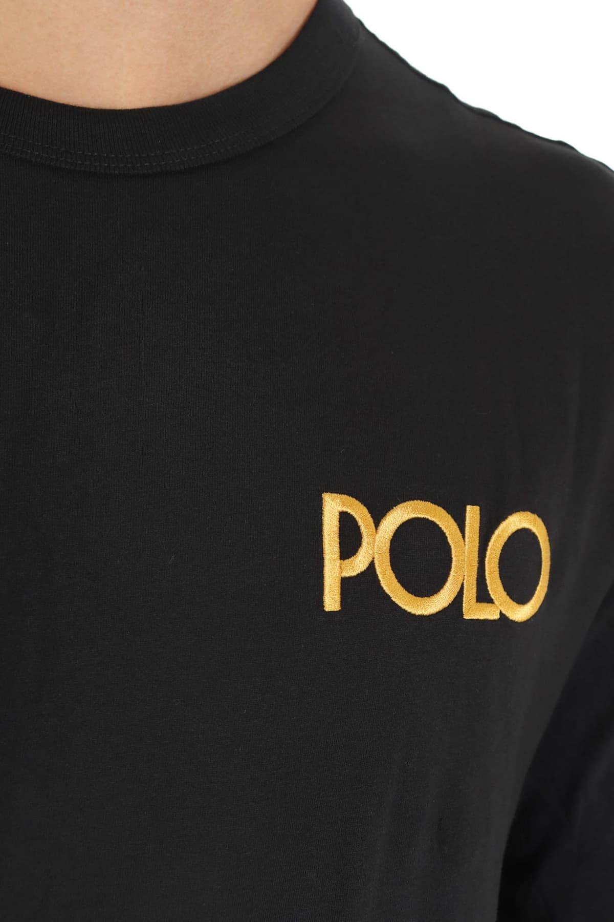 RALPH LAUREN T-SHIRT LOGO ΜΑΥΡΟ