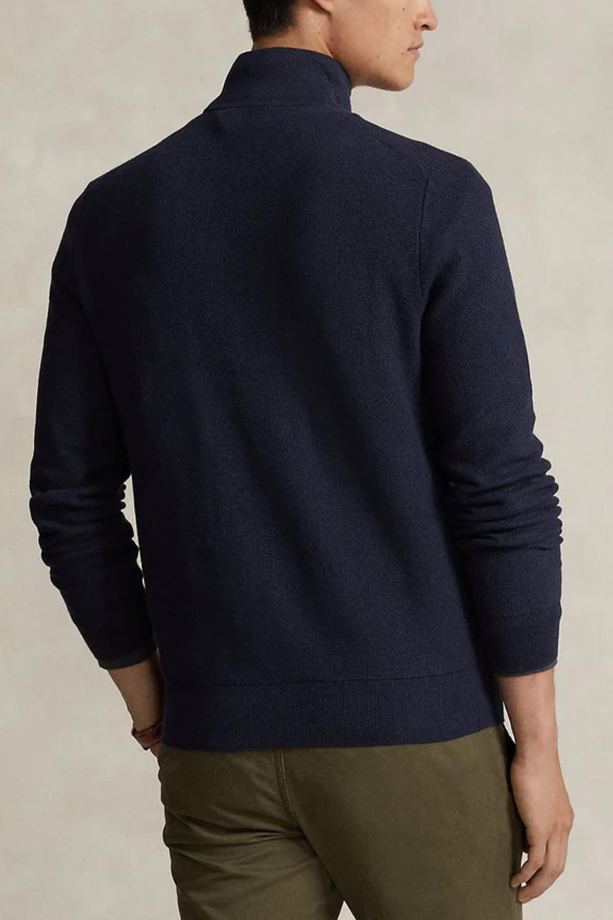 RALPH LAUREN ΠΛΕΚΤΟ HALFZIP ΜΠΛΕ