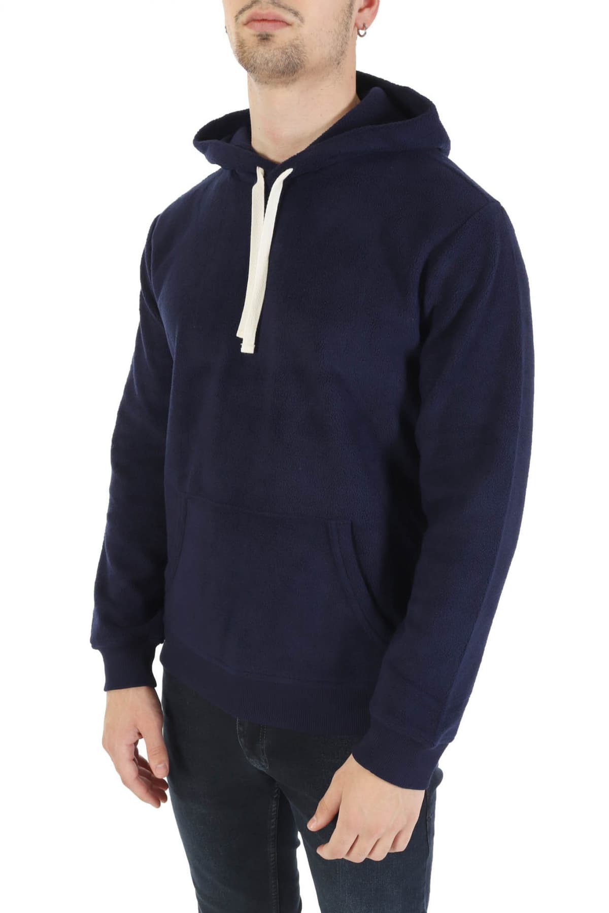 RALPH LAUREN ΦΟΥΤΕΡ HOODIE-SLEEP TOP LOGO ΜΠΛΕ
