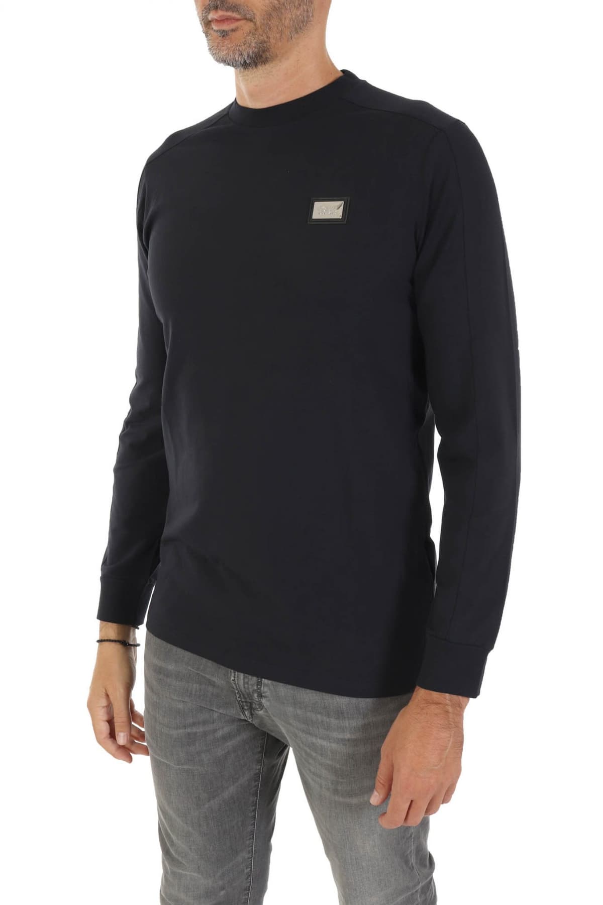 KARL LAGERFELD T-SHIRT LOGO ΜΠΛΕ