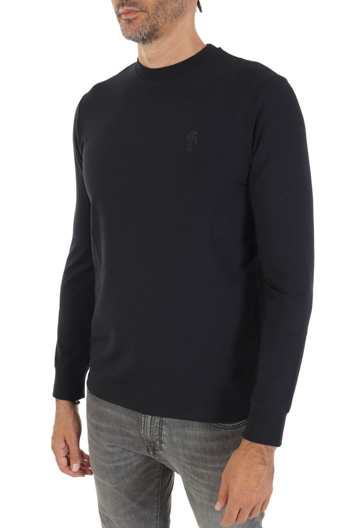 KARL LAGERFELD T-SHIRT LOGO ΜΠΛΕ