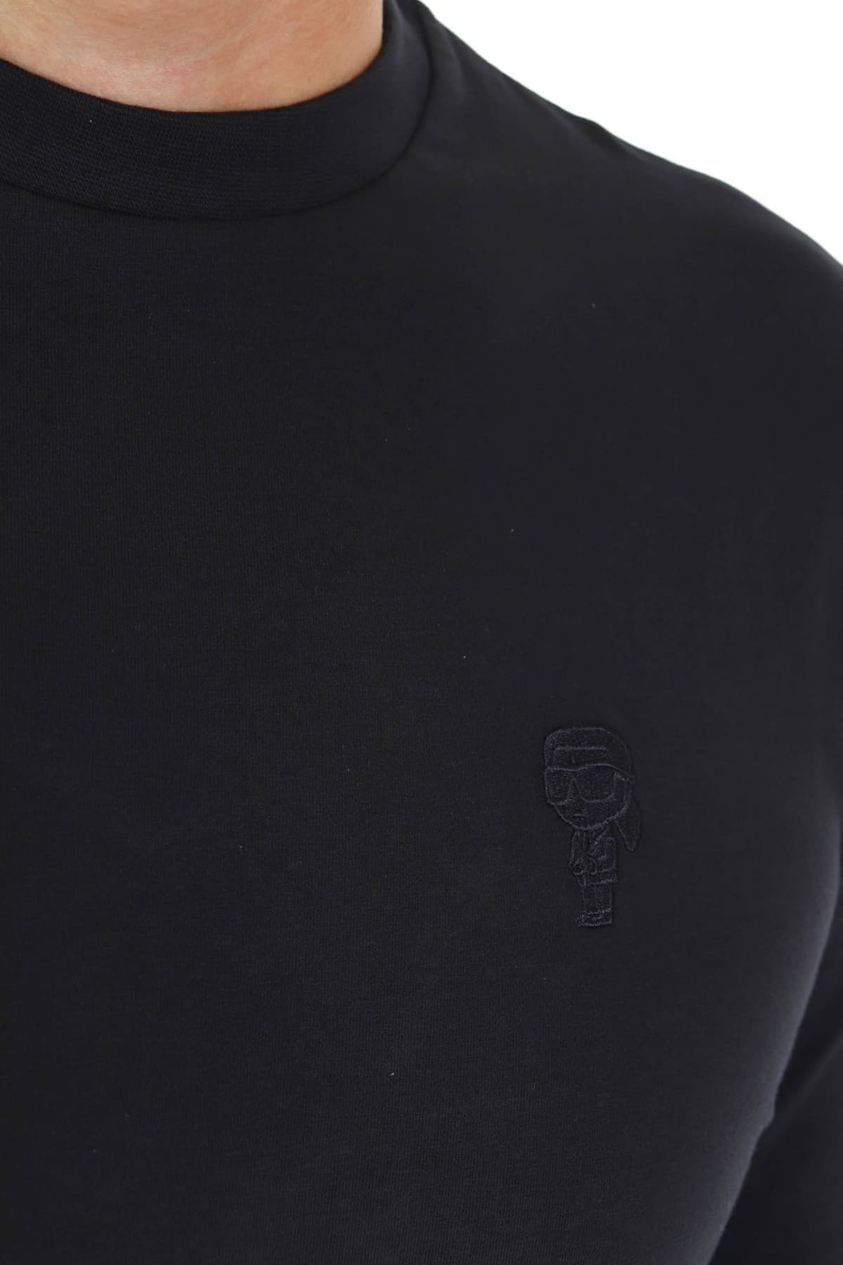 KARL LAGERFELD T-SHIRT LOGO ΜΠΛΕ