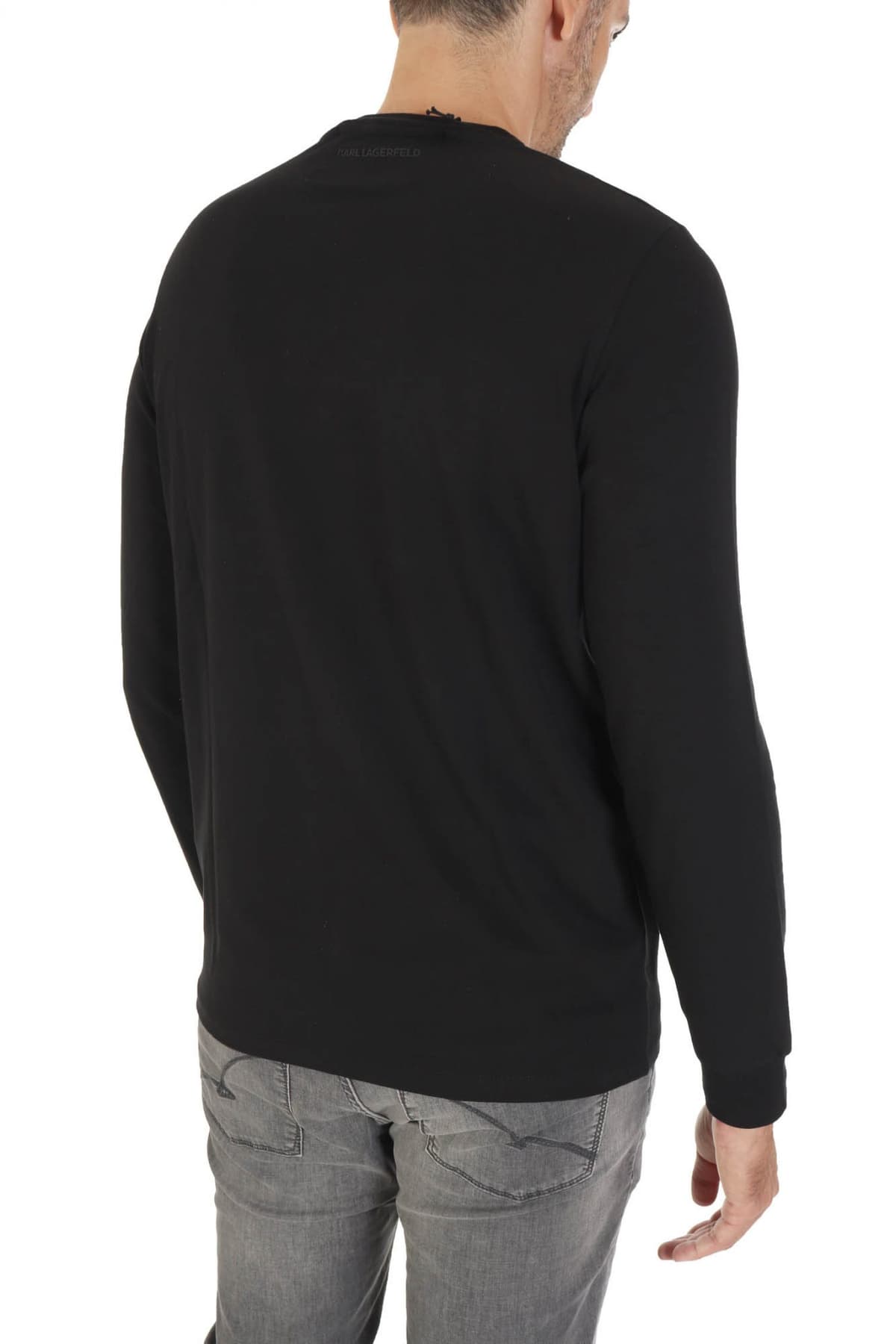 KARL LAGERFELD T-SHIRT LOGO 21 RUE ST-GUILLAUME PARIS ΜΑΥΡΟ ΜΑΥΡΟ