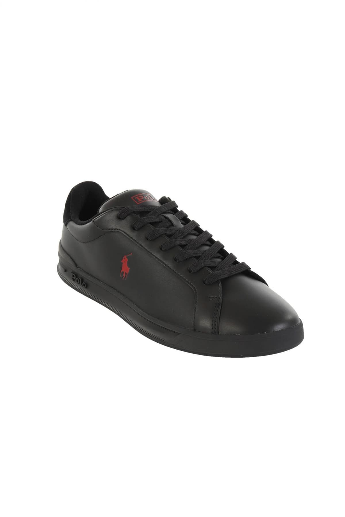 RALPH LAUREN ΠΑΠΟΥΤΣΙΑ SNEAKER HRT CT-II-SK-ATH ΜΑΥΡΟ-ΚΟΚΚΙΝΟ