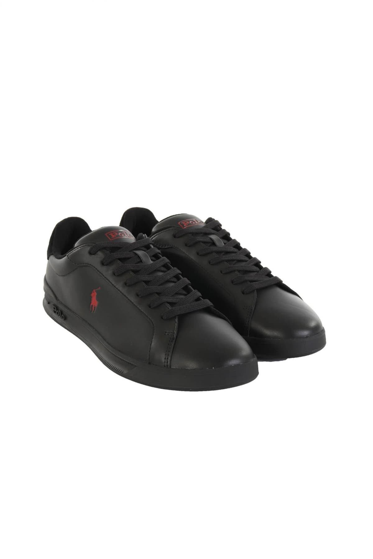 RALPH LAUREN ΠΑΠΟΥΤΣΙΑ SNEAKER HRT CT-II-SK-ATH ΜΑΥΡΟ-ΚΟΚΚΙΝΟ