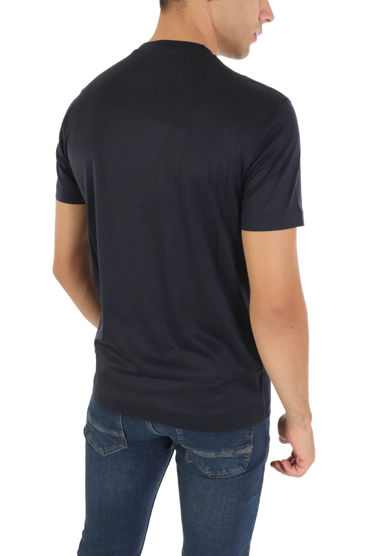 EMPORIO ARMANI T-SHIRT LOGO ΜΠΛΕ