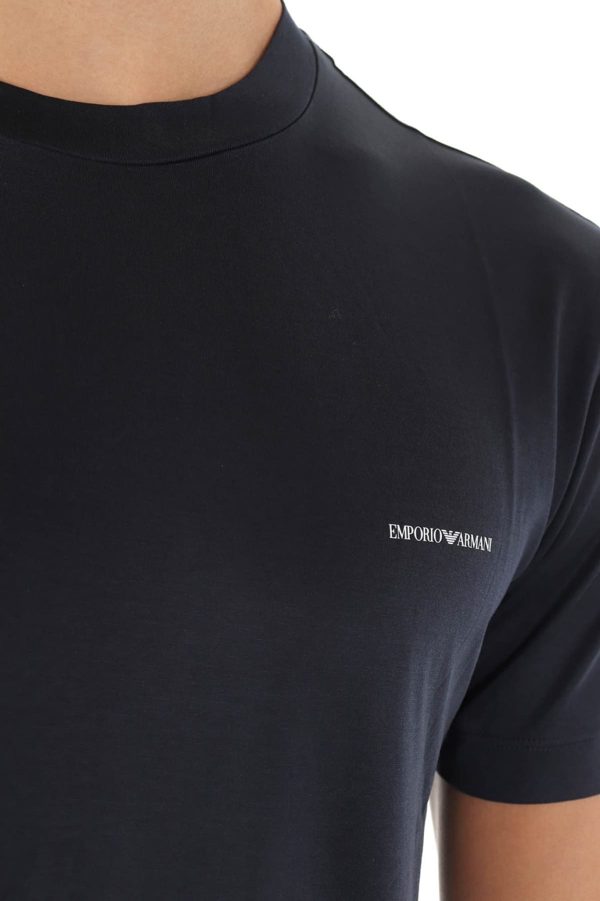 EMPORIO ARMANI T-SHIRT LOGO ΜΠΛΕ