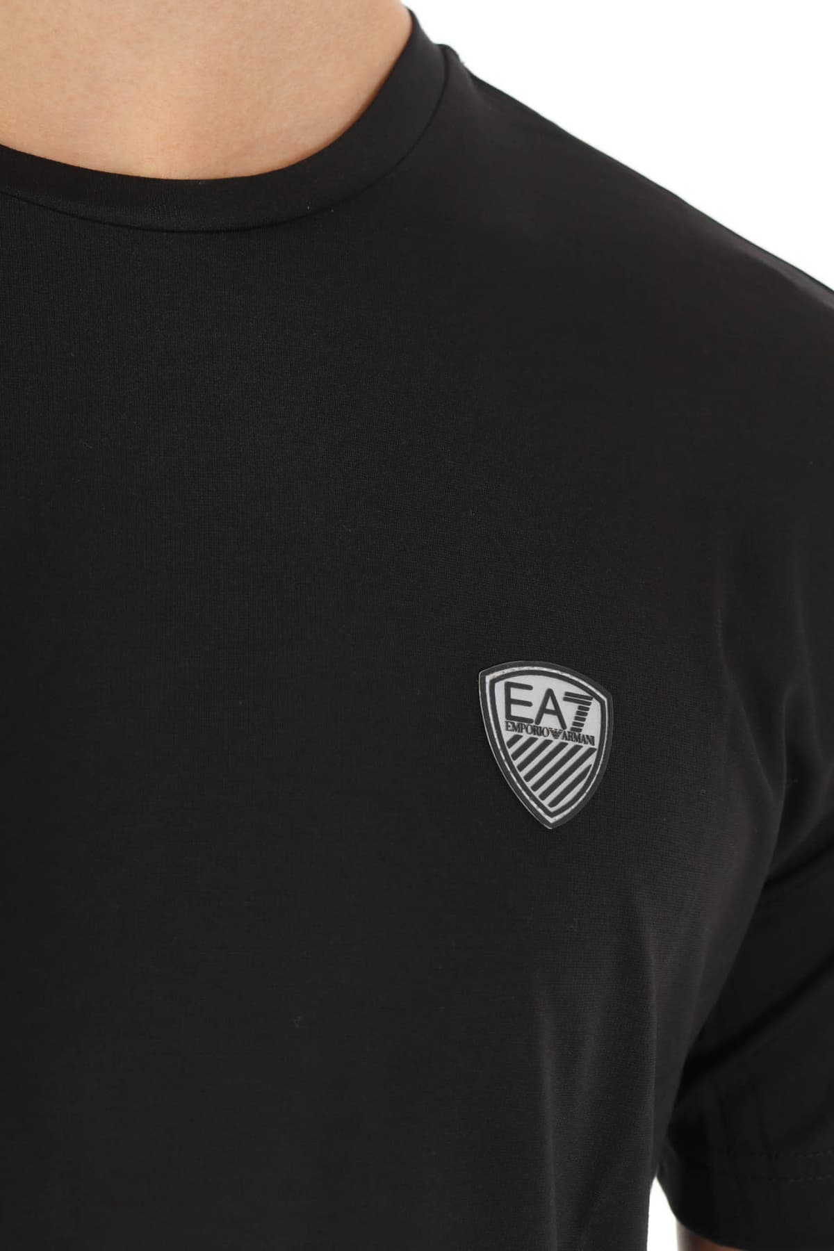 ARMANI 7 T-SHIRT LOGO ΜΑΥΡΟ