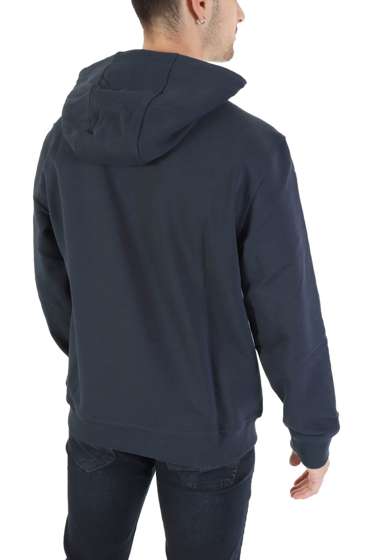 HARMONT & BLAINE ΦΟΥΤΕΡ HOODIE OVER FIT LOGO ΜΠΛΕ