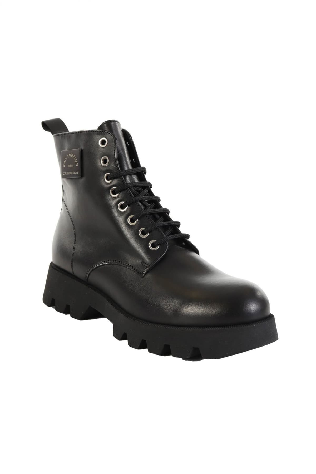 KARL LAGERFELD ΠΑΠΟΥΤΣΙΑ ΜΠΟΤΑΚΙ MID LACE BOOT ΜΑΥΡΟ