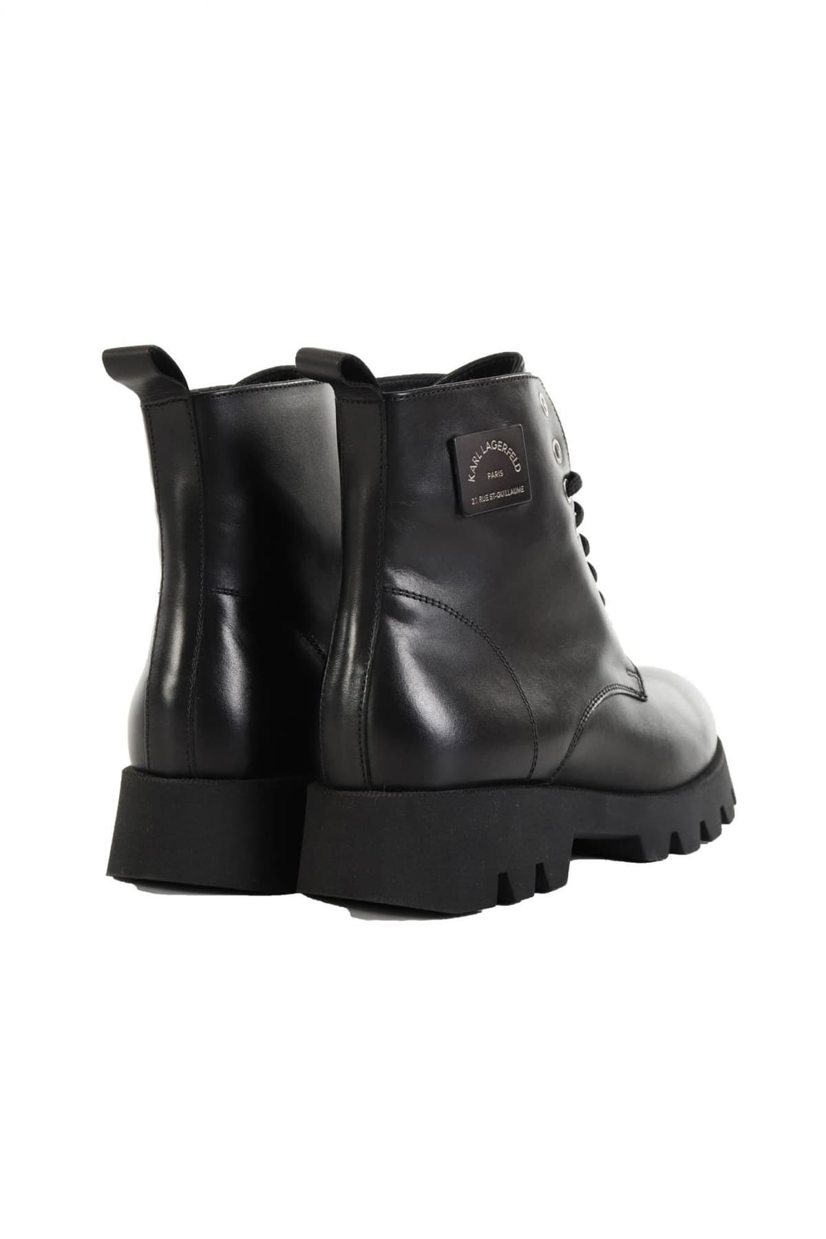 KARL LAGERFELD ΠΑΠΟΥΤΣΙΑ ΜΠΟΤΑΚΙ MID LACE BOOT ΜΑΥΡΟ