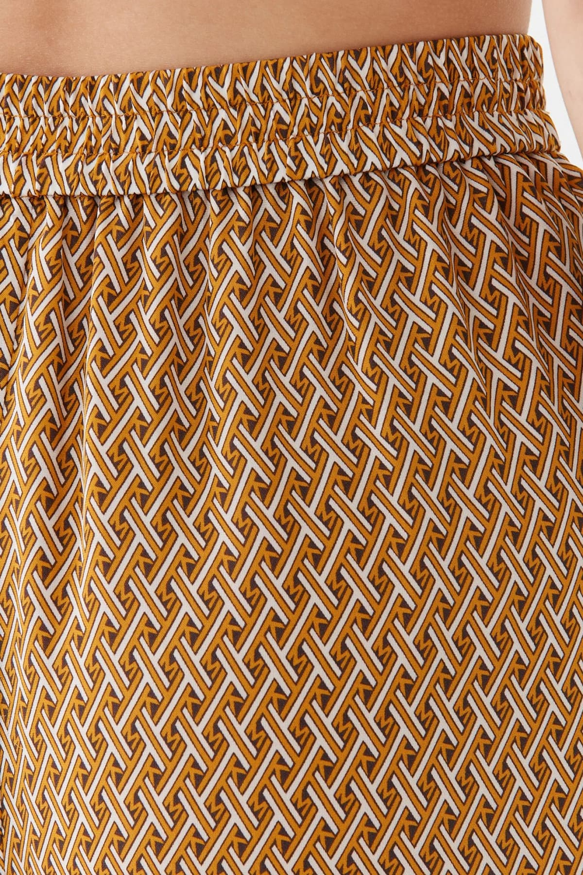 MICHAEL KORS ΠΑΝΤΕΛΟΝA LOGO ΕΜΠΡΙΜΕ ΚΑΦΕ/ΠΟΡΤΟΚΑΛΙ