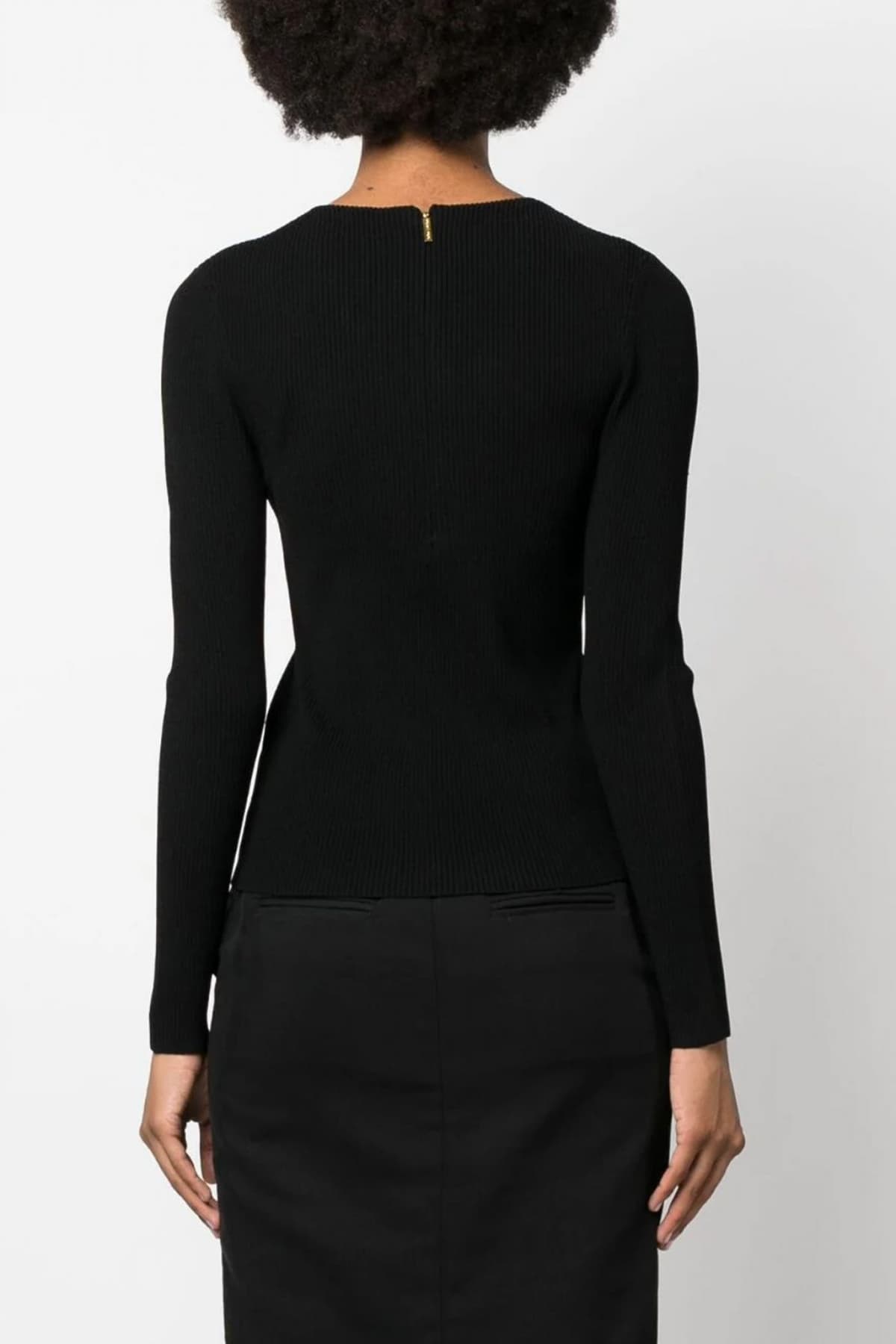 MICHAEL KORS ΜΠΛΟΥΖΑ ΡΙΜΠ ΑΝΟΙΓΜΑΤΑ ΜΑΥΡΟ