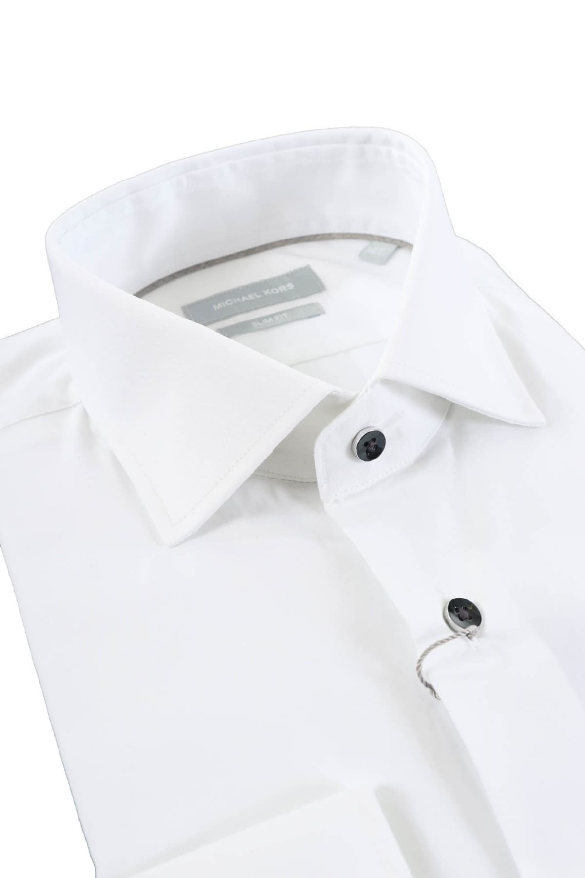 MICHAEL KORS ΠΟΥΚΑΜΙΣΟ SLIM FIT EASY CARE STRETCH ΛΕΥΚΟ