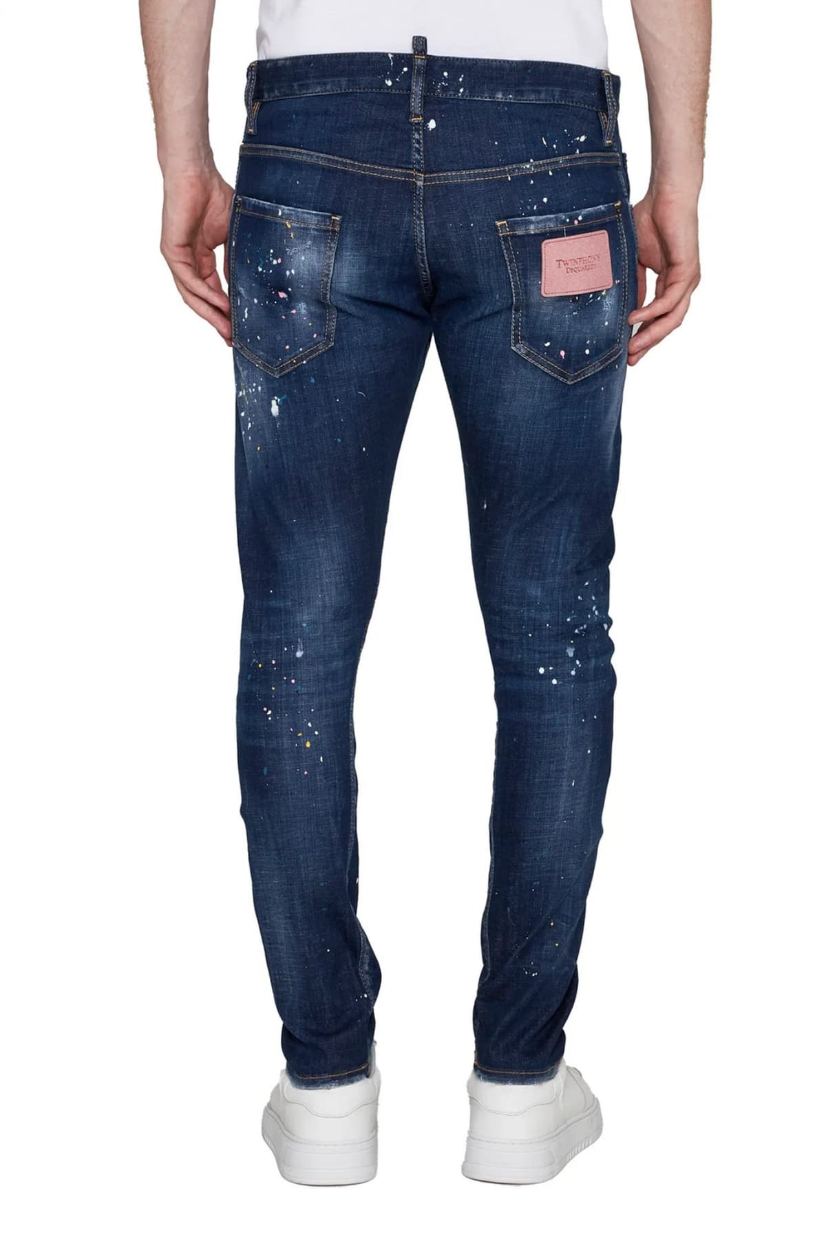 DSQUARED2 ΠΑΝΤΕΛΟΝΙ JEANS SEXY TWIST ΣΤΑΜΠΕΣ ΜΠΛΕ