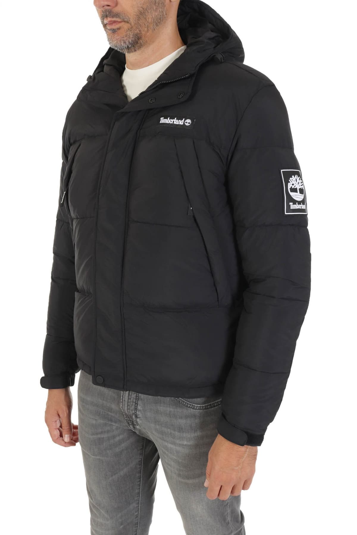 TIMBERLAND ΜΠΟΥΦΑΝ PUFFER HOODIE ARCHIVE ΜΑΥΡΟ