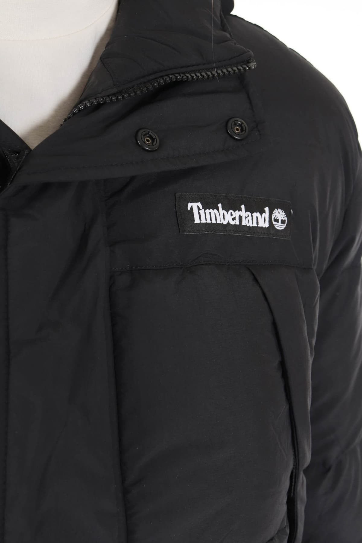 TIMBERLAND ΜΠΟΥΦΑΝ PUFFER HOODIE ARCHIVE ΜΑΥΡΟ