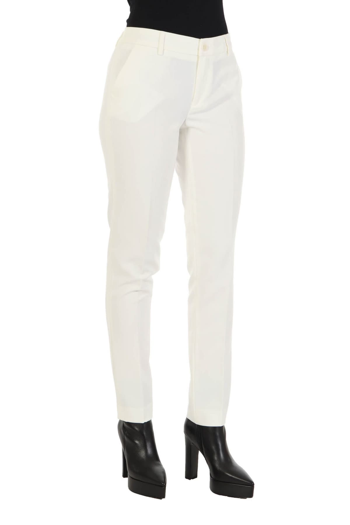 LIU -JO ΠΑΝΤΕΛΟΝΙ CHINO ΜΕ ΤΣΕΠΕΣ ΛΕΥΚΟ