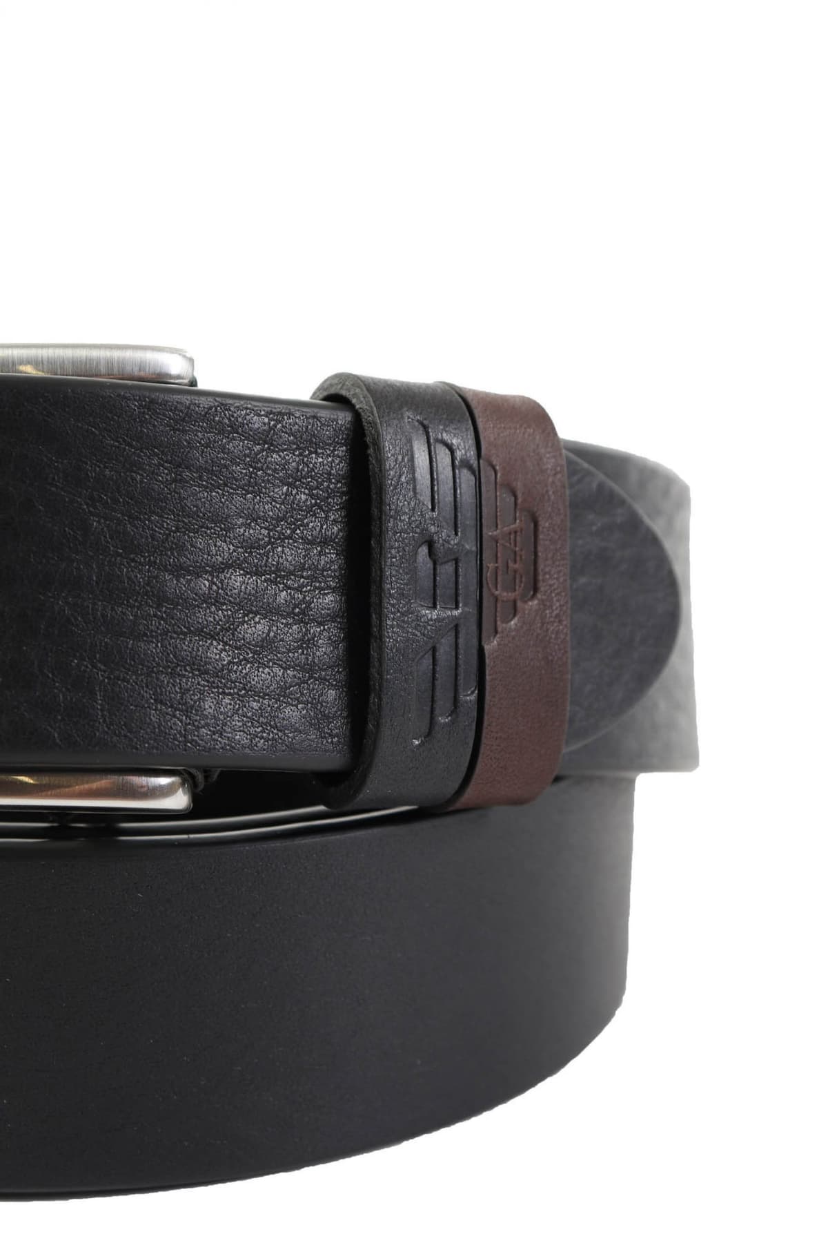 EMPORIO ARMANI ΖΩΝΗ LOGO ΜΑΥΡΟ