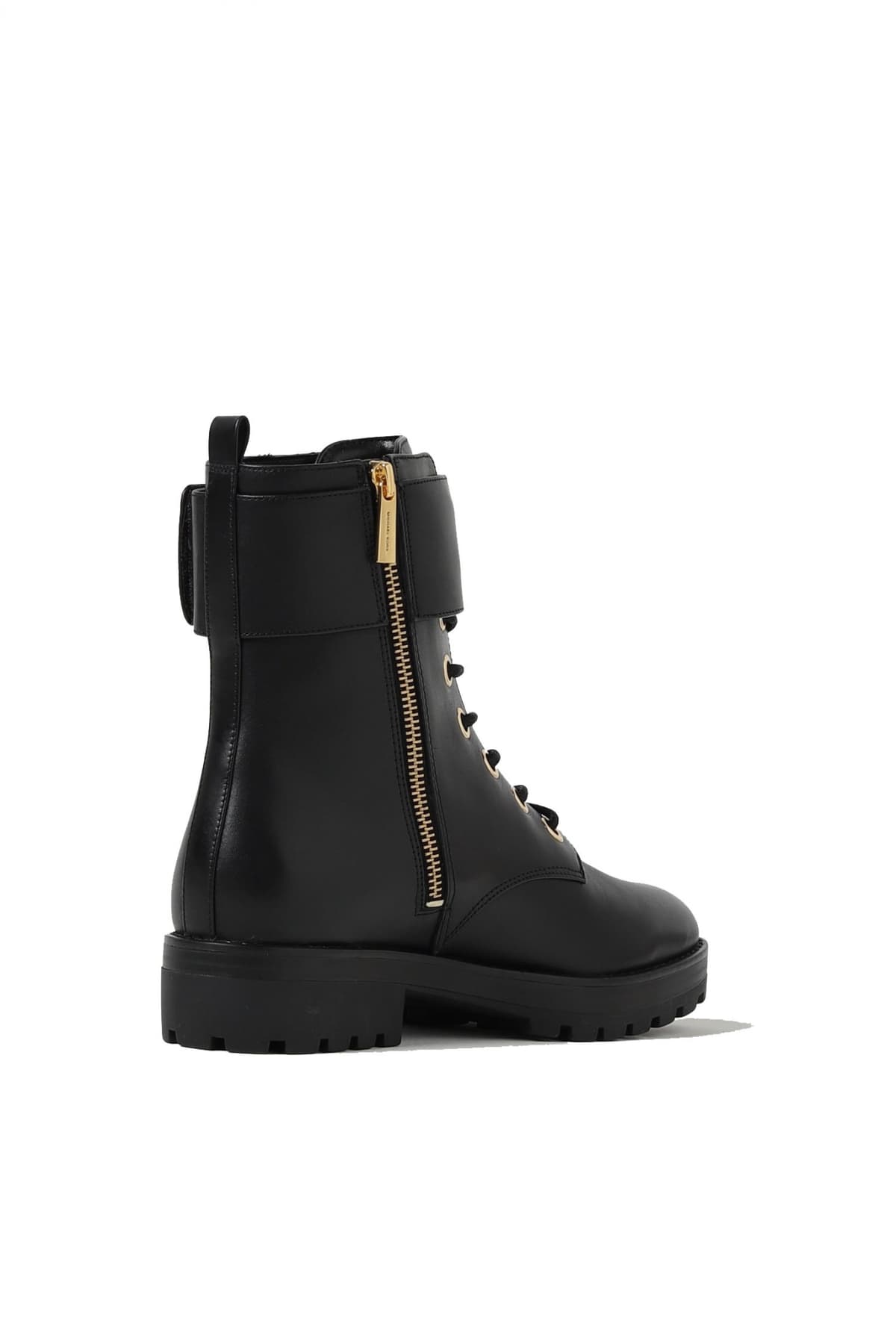 MICHAEL KORS ΠΑΠΟΥΤΣΙΑ ΜΠΟΤΑΚΙΑ RORY LACE UP KOΡΔΟΝΙΑ ΦΕΡΜΟΥΑΡ ΜΕΤΑΛΛΙΚΟ LOGO MAYΡΟ