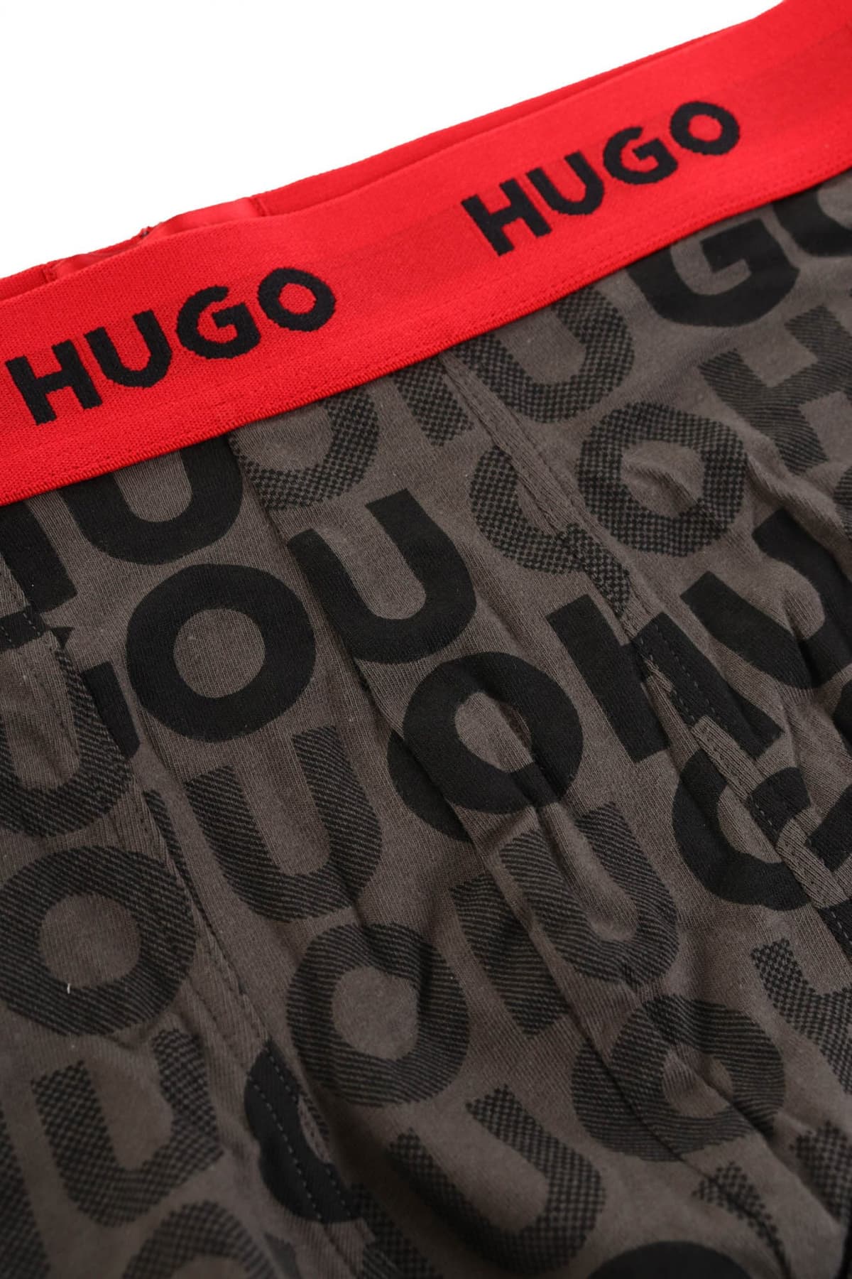 HUGO ΕΣΩΡΟΥΧΟ TRIPLET PACK TRUNKS DESIGN COTTON STRETCH ΑΝΘΡΑΚΙ-ΜΑΥΡΟ