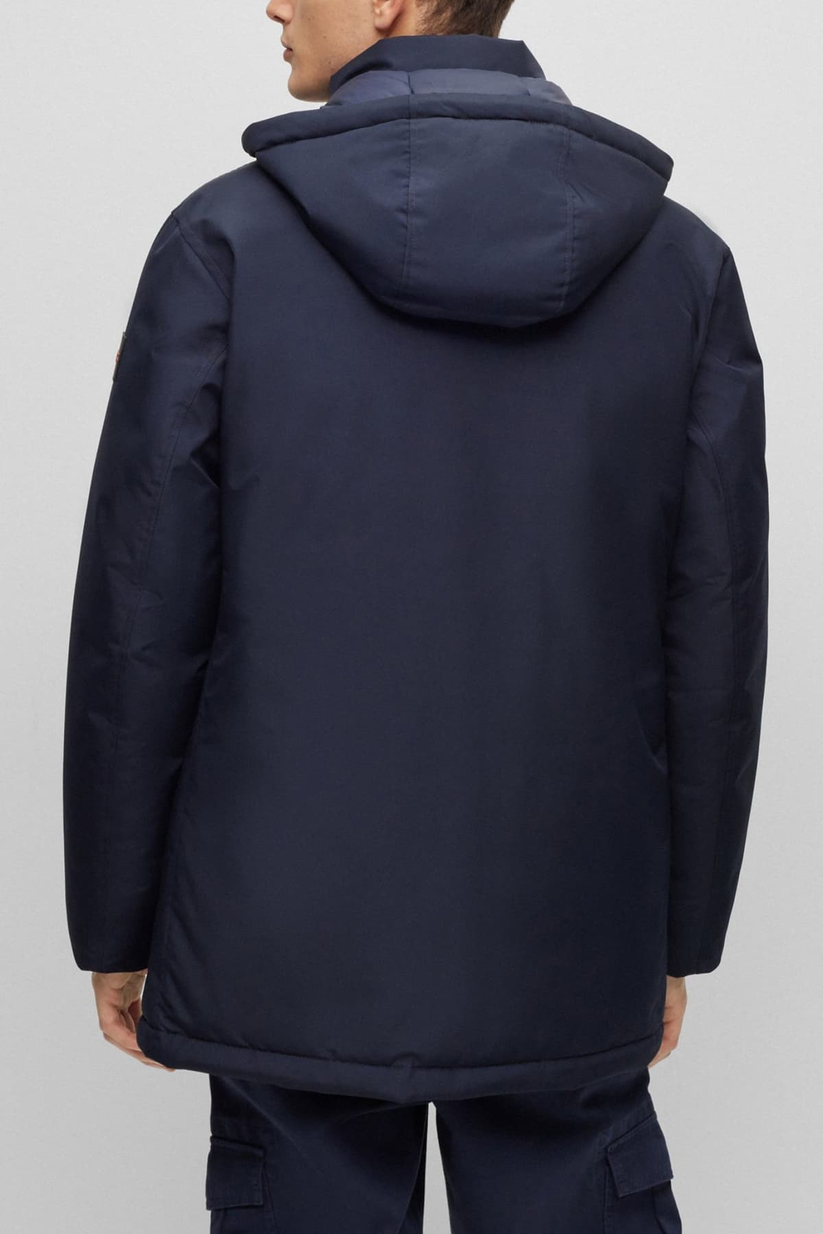 BOSS CASUAL ΜΠΟΥΦΑΝ JACKET ΑΠΟΣΠΩΜΕΝΗ ΚΟΥΚΟΥΛΑ OSIASS ΜΠΛΕ