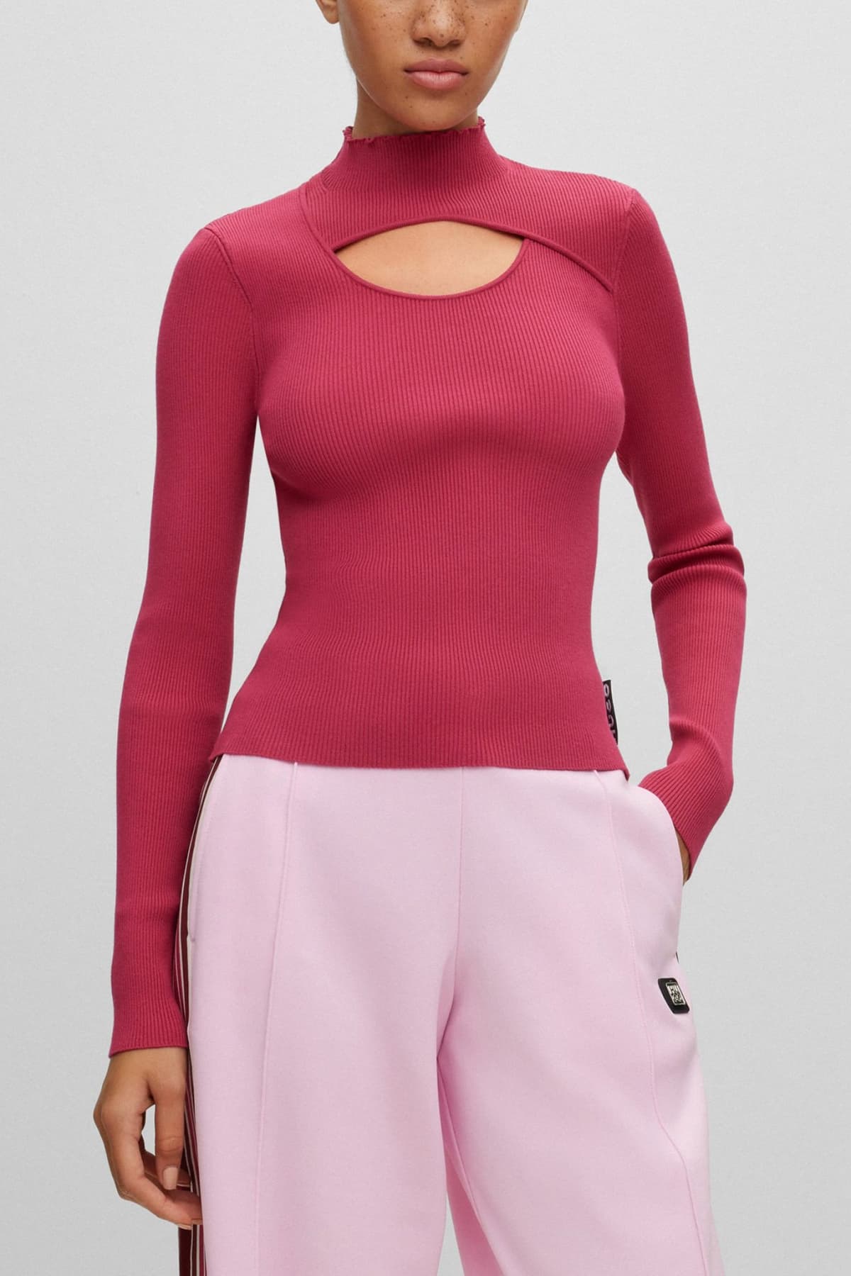 HUGO ΠΛΕΚΤΟ SORITEX ΛΟΥΠΕΤΟ ΦΟΥΞΙΑ