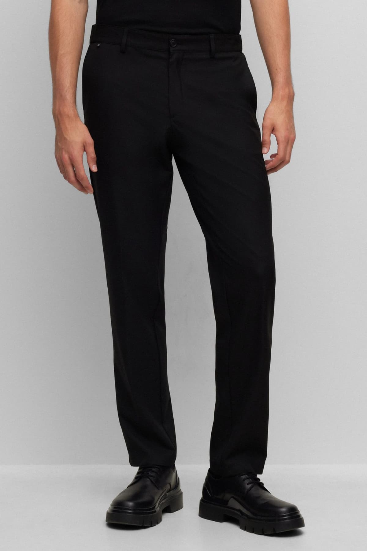 BOSS ΠΑΝΤΕΛΟΝΙ CHINO SLIM FIT P-GENIUS-233-F ΜΑΥΡΟ