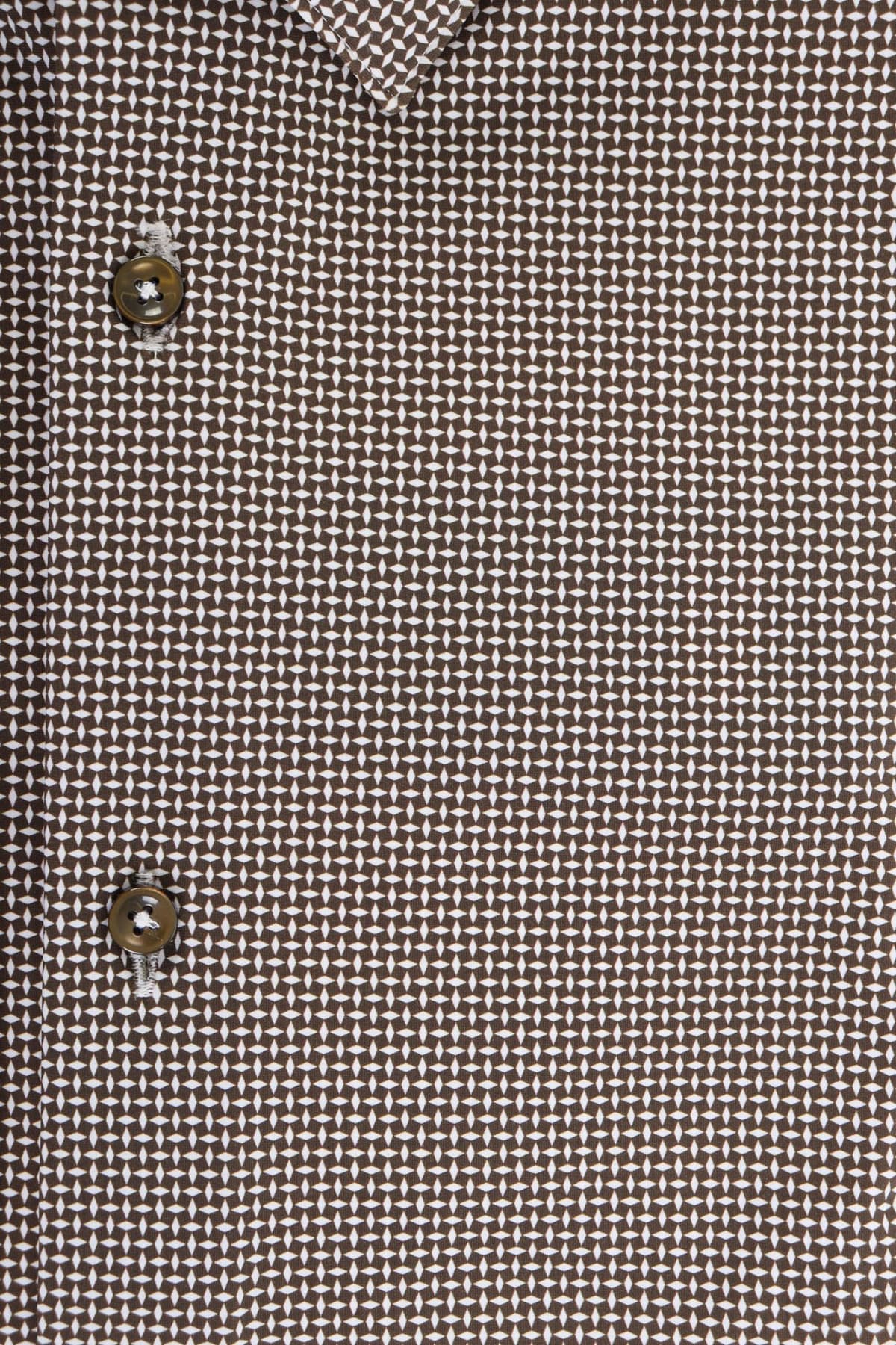 BOSS ΠΟΥΚΑΜΙΣΟ SLIM FIT ΜΙΚΡΟΣΧΕΔΙΟ P-HANK-S-KENT-C1-222 ΚΑΦΕ