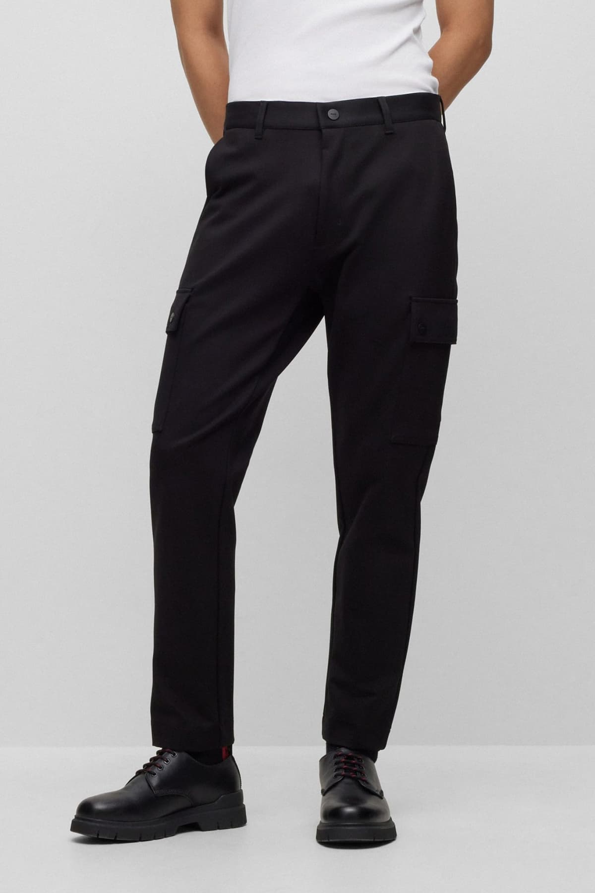 HUGO ΠΑΝΤΕΛΟΝΙ CARGO SUPER FLEX GILAN234J ΜΑΥΡΟ