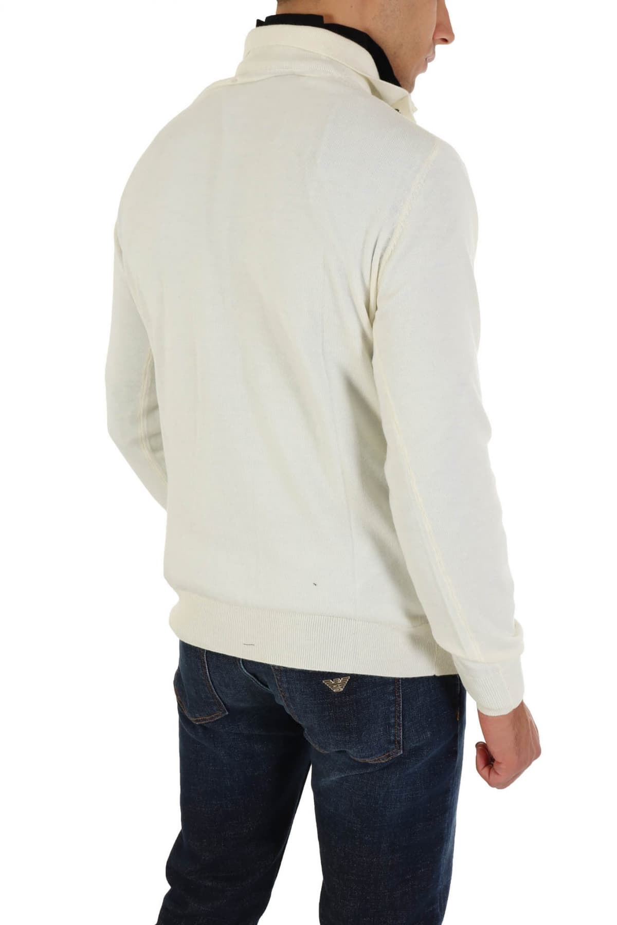 KARL LAGERFELD ΠΛΕΚΤΟ HALFBUTTON TROYER ΕΚΡΟΥ