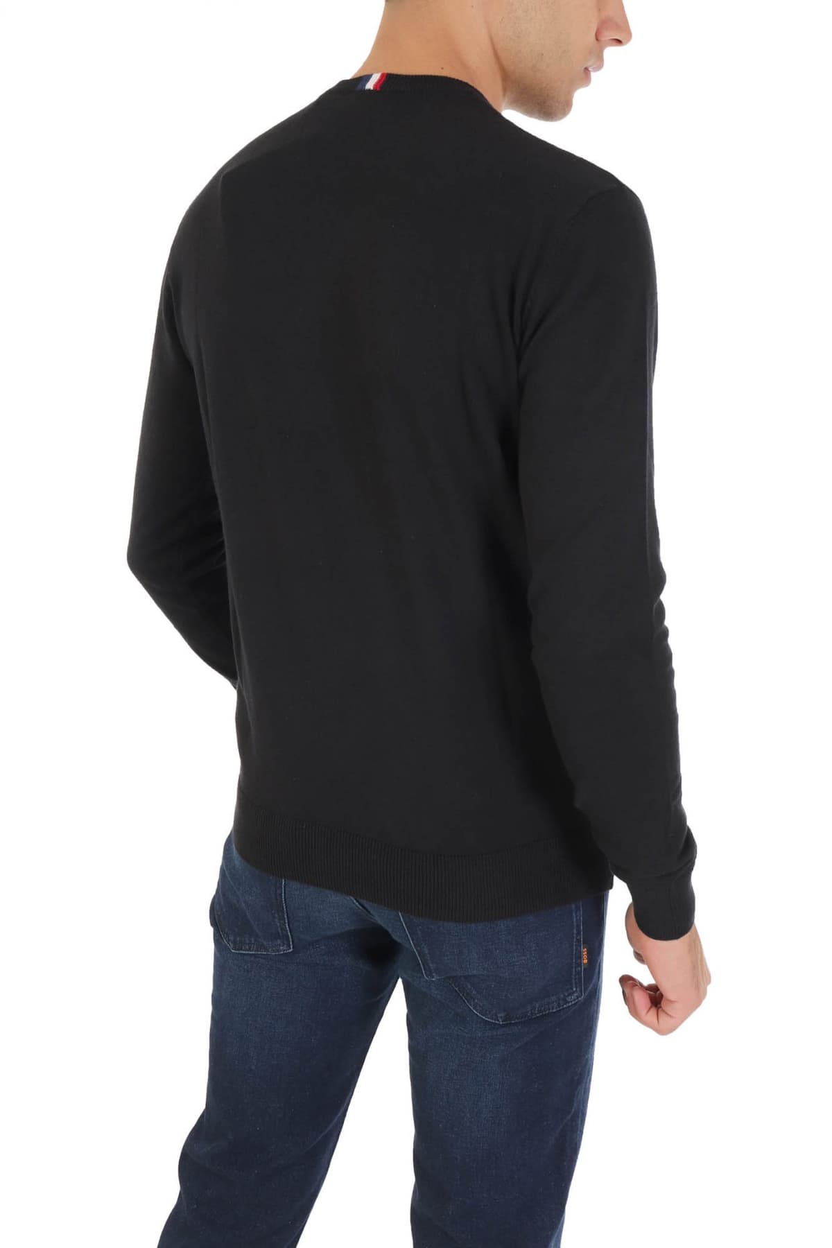 U.S. POLO ASSN ΠΛΕΚΤΟ CREW NECK LEON ΜΑΥΡΟ