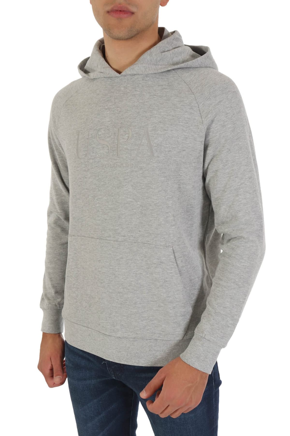U.S. POLO ASSN ΦΟΥΤΕΡ HOODIE LOGO TYBA ΓΚΡΙ