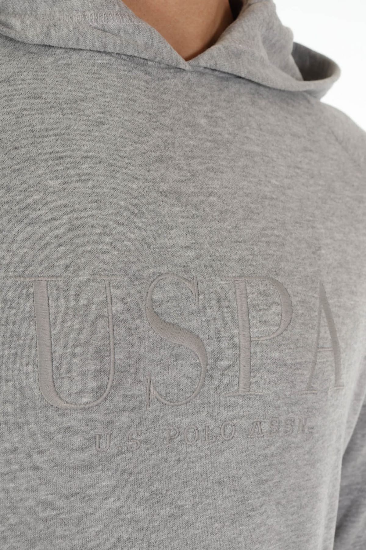 U.S. POLO ASSN ΦΟΥΤΕΡ HOODIE LOGO TYBA ΓΚΡΙ