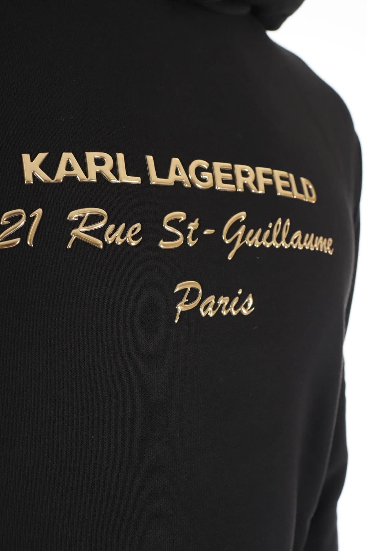 KARL LAGERFELD ΦΟΥΤΕΡ HOODIE LOGO ΜΑΥΡΟ-ΧΡΥΣΟ