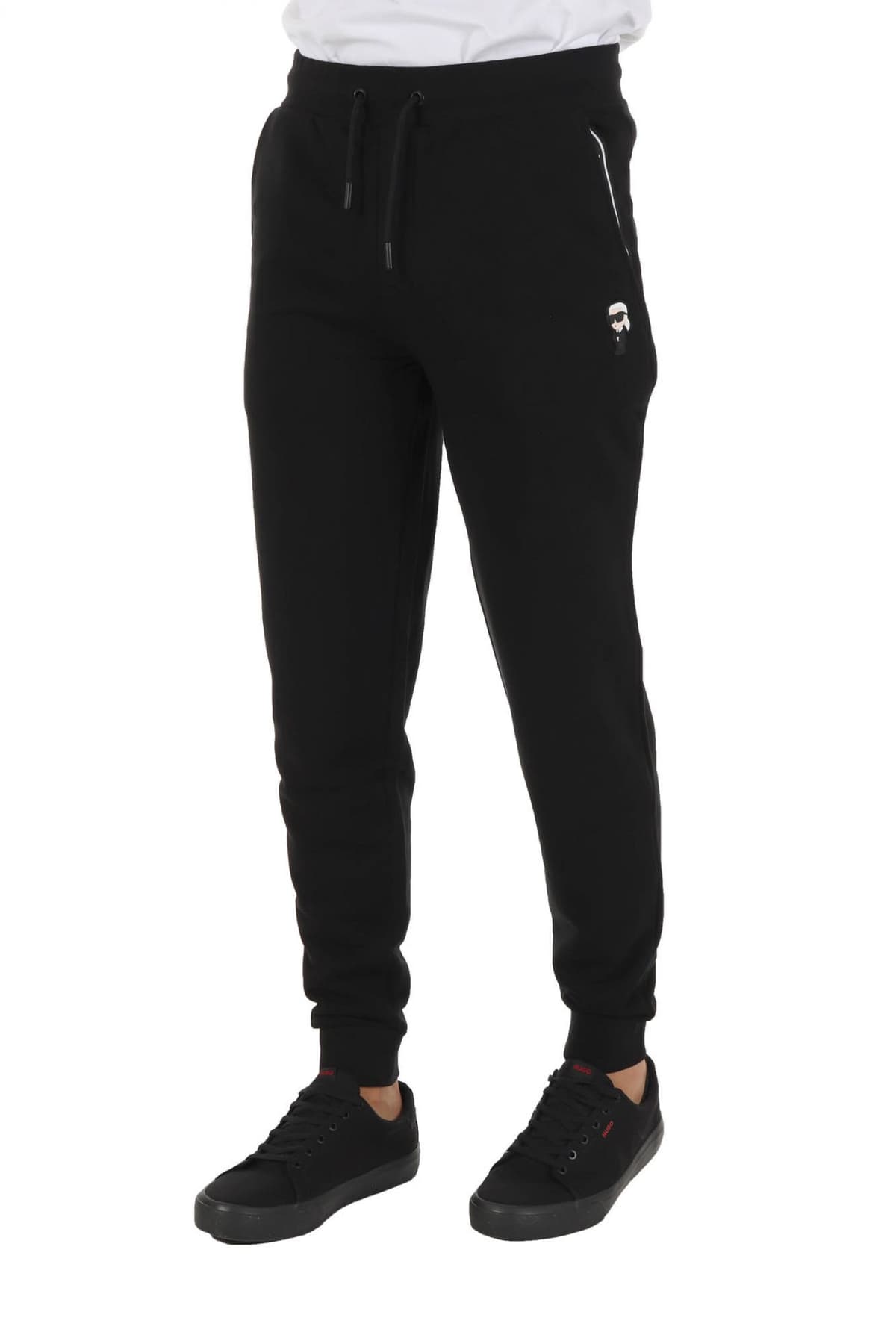 KARL LAGERFELD ΠΑΝΤΕΛΟΝΙ ΦΟΡΜΑ LOGO ΜΑΥΡΟ