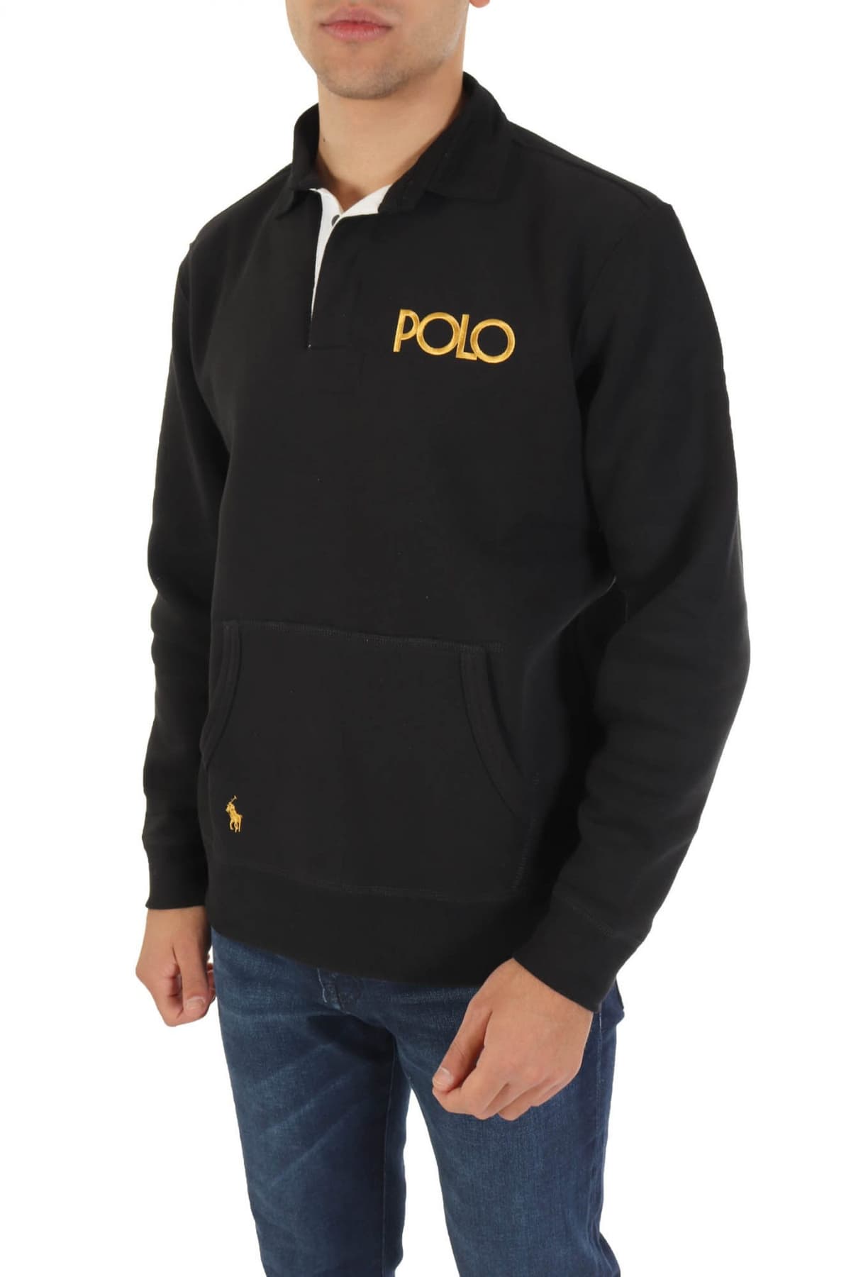 RALPH LAUREN ΦΟΥΤΕΡ POLO LOGO ΜΑΥΡΟ