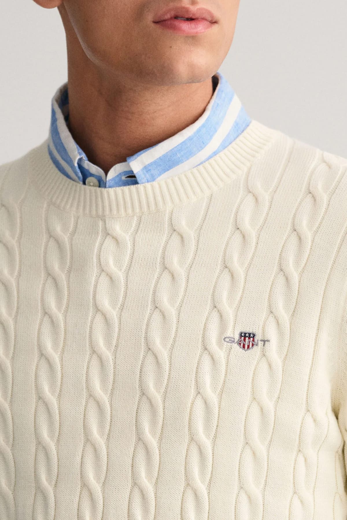 Men's Knitwear Gant Ecru
