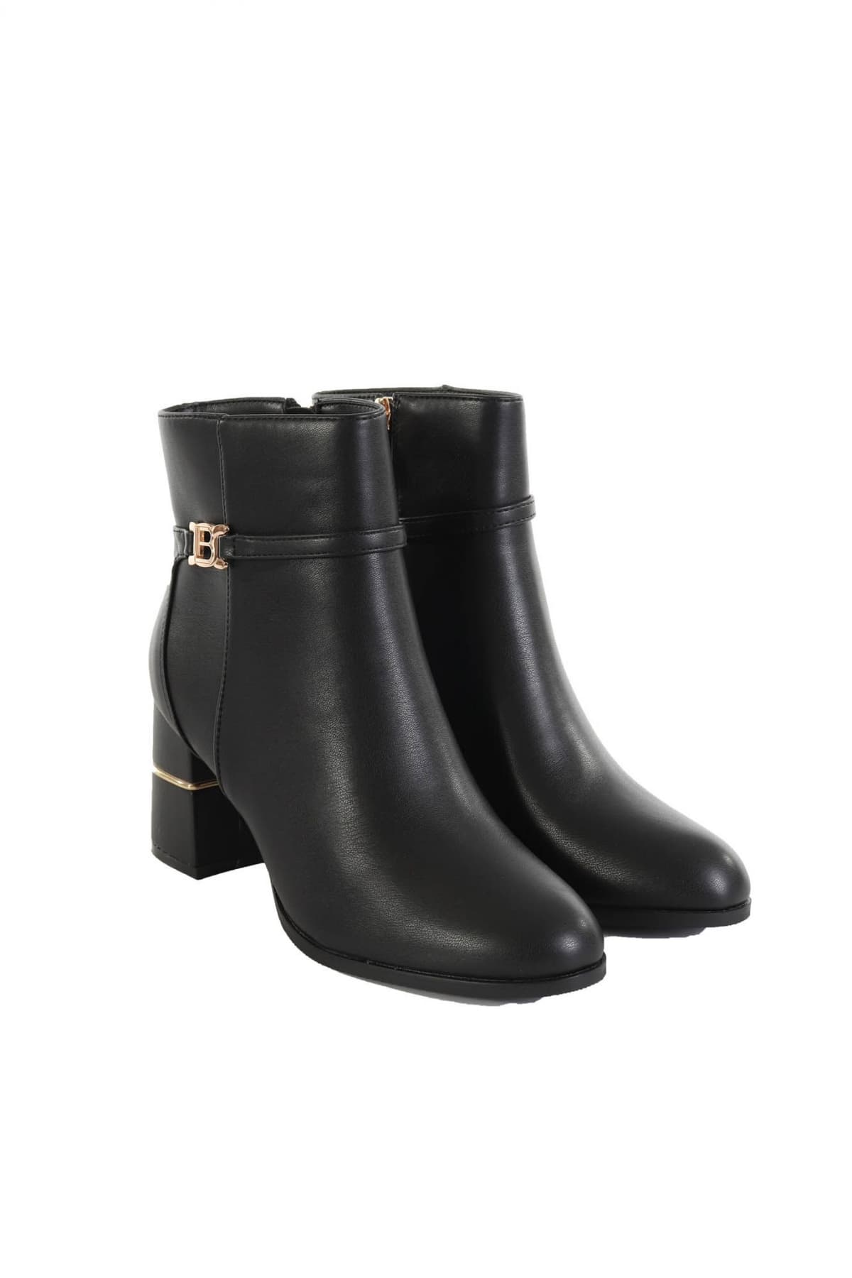 LAURA BIAGIOTTI ΠΑΠΟΥΤΣΙΑ ΜΠΟΤΑΚΙA MAT METAΛΛΙΚΗ ΑΓΚΡΑΦΑ LOGO ΜΑΥΡΟ