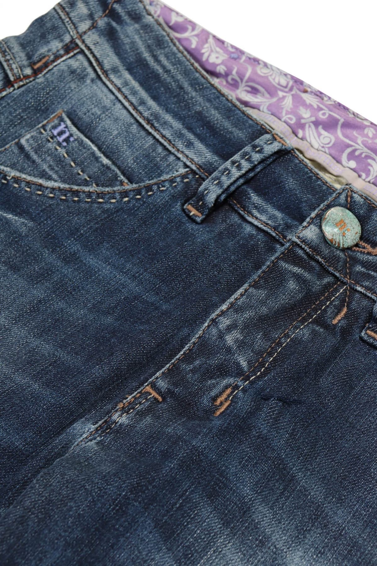 NINE-IN-THE-MORNING ΠΑΝΤΕΛΟΝΙ JEANS SKIN SENSATION PATCH ΦΘΟΡΕΣ ΜΠΛΕ