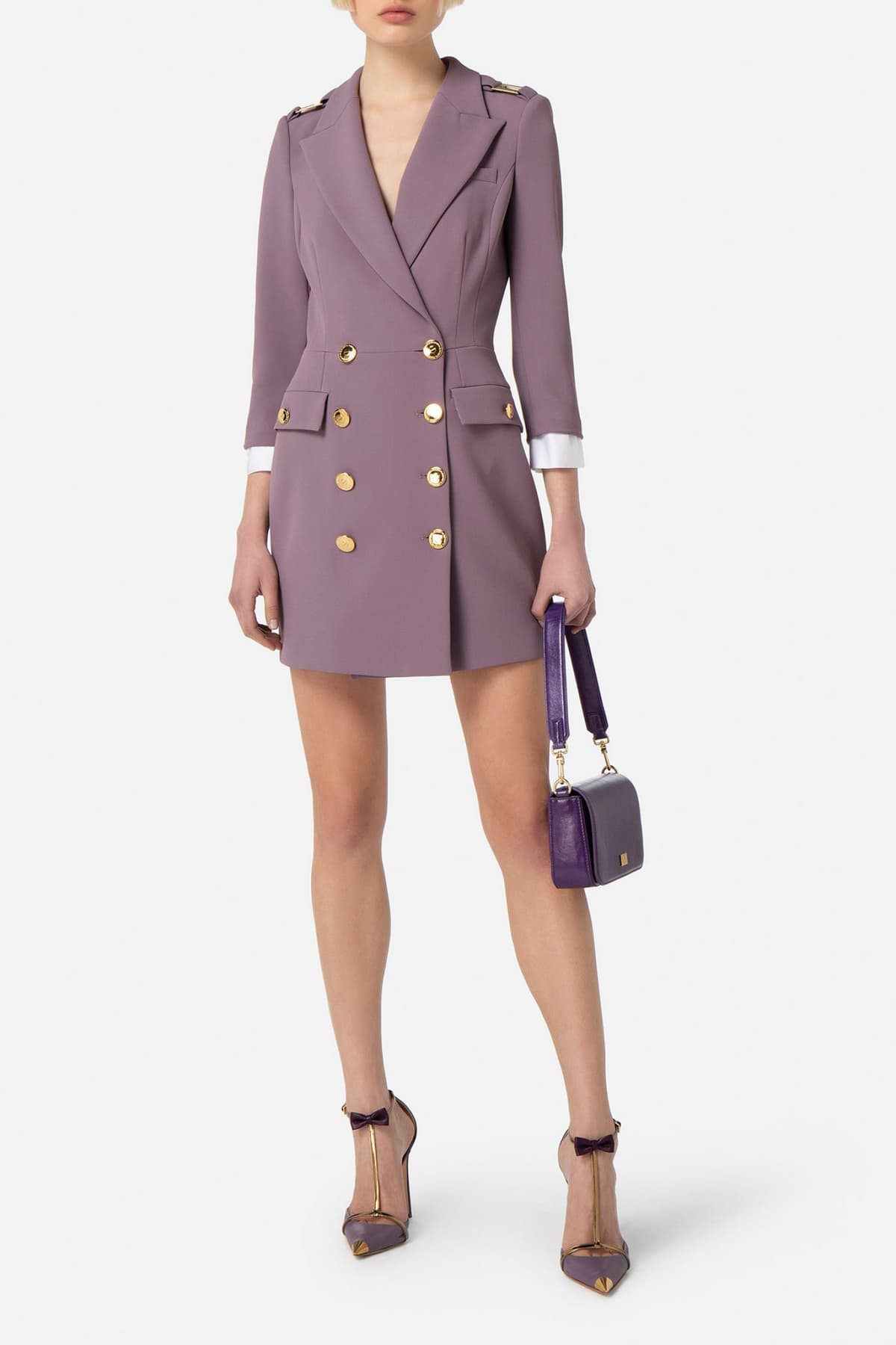 ELISABETTA FRANCHI ΦΟΡΕΜΑ MINI ΣΤΑΥΡΩΤΟ ΤΡΟΥΑΚΑΡ ΜΑΝΙΚΙ ΚΟΥΜΠΙΑ ΕΠΩΜΙΔΕΣ ΜΩΒ