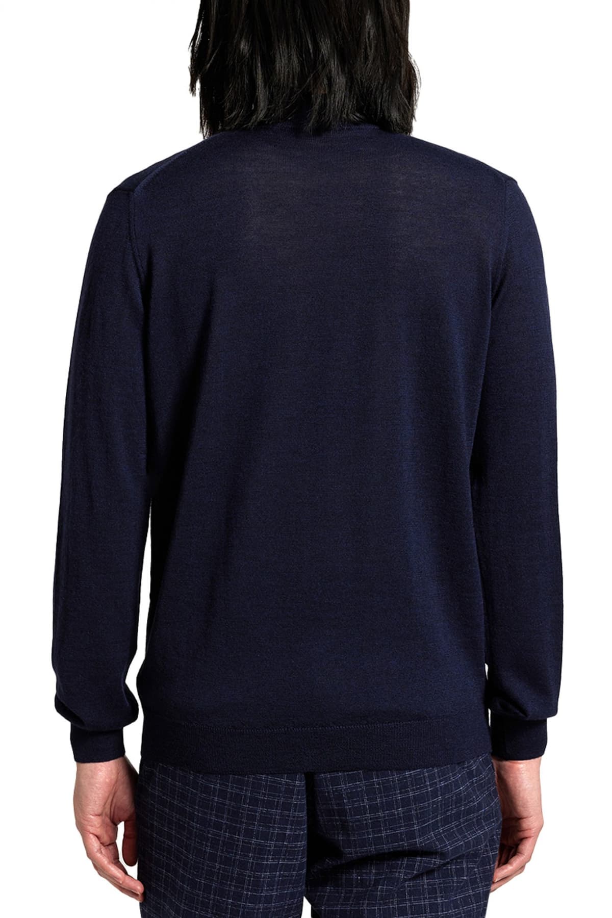 BALDESSARINI ΠΛΕΚΤΟ CREW NECK MΠΛΕ