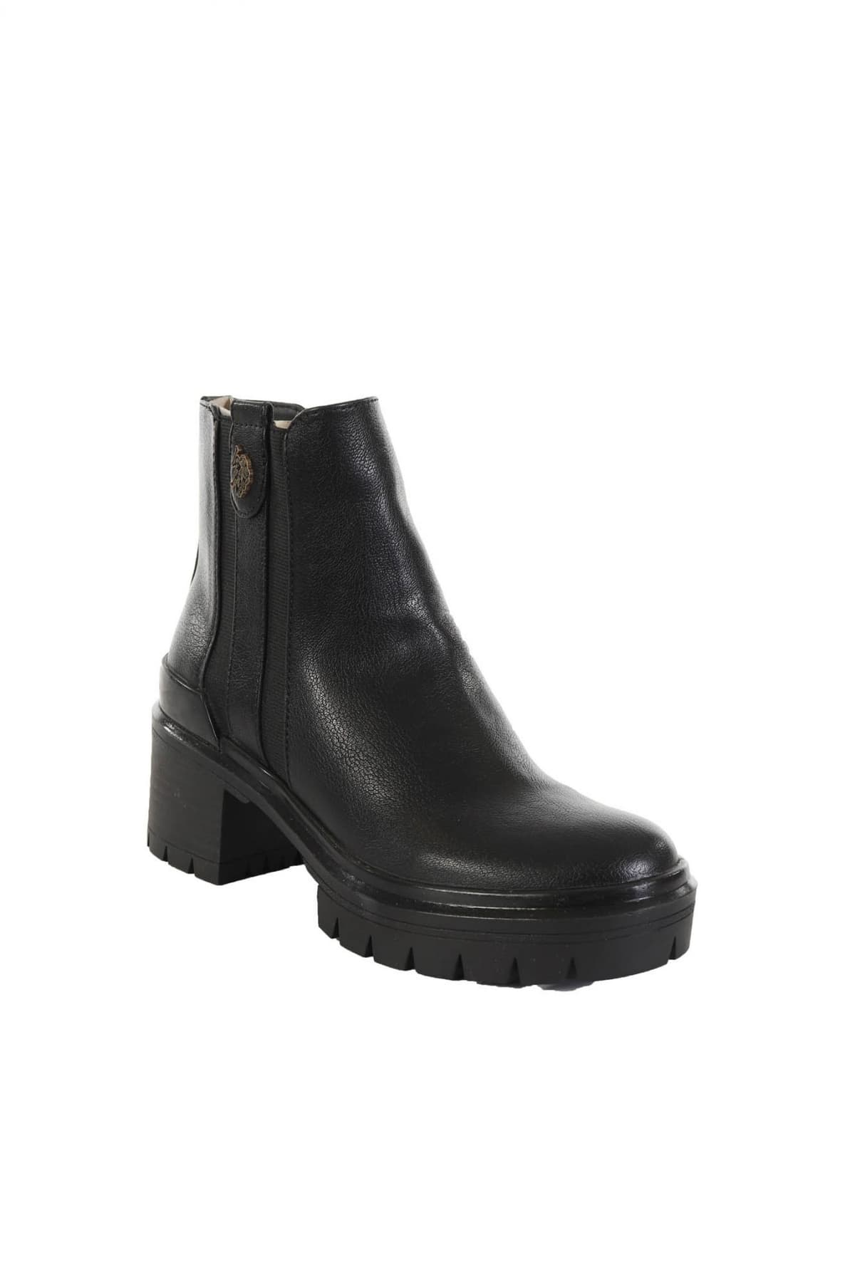 U.S. POLO ASSN. ΠΑΠΟΥΤΣΙΑ MΠΟΤΑΚΙΑ ΦΕΡΜΟΥΑΡ LOGO ΜΑΥΡΟ