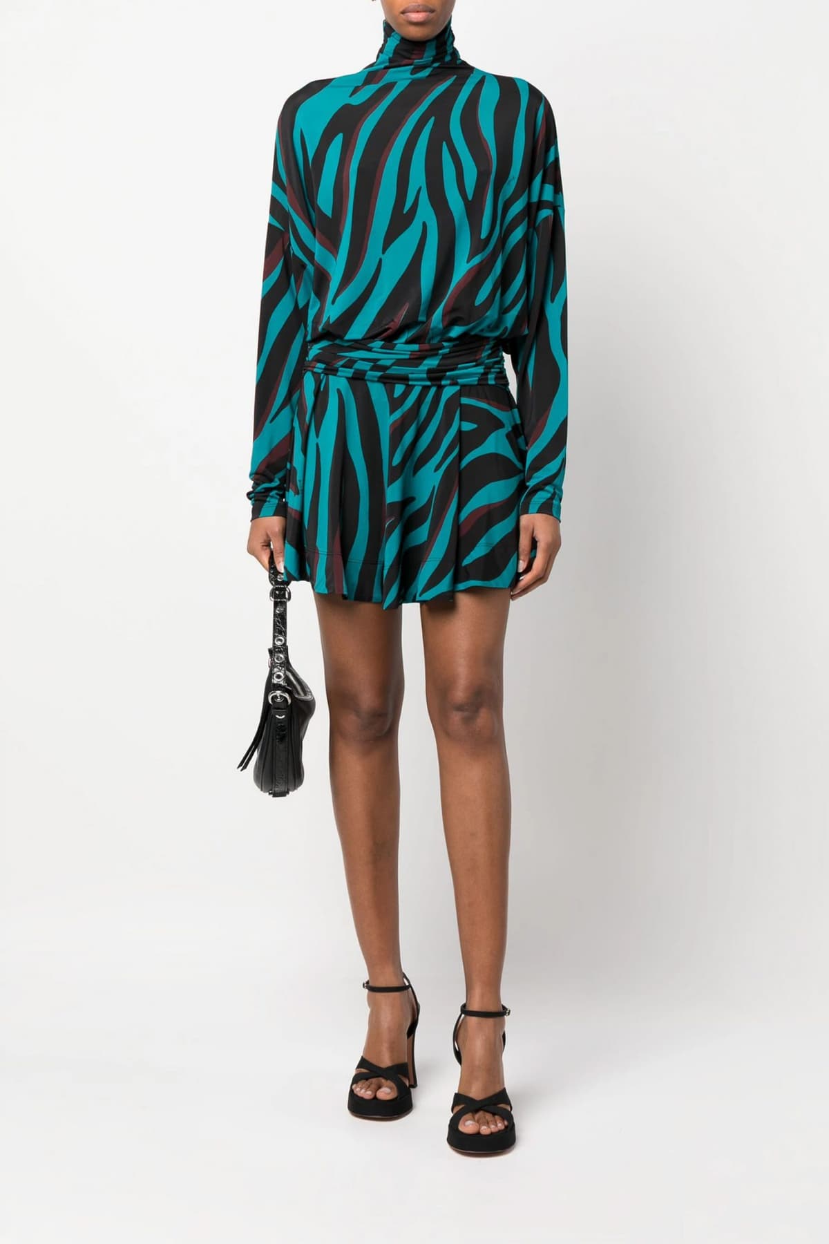 PINKO ΦΟΡΕΜΑ ATOM ΜΙΝΙ ΖΙΒΑΓΚΟ ΕΜΠΡΙΜΕ ΜΑΥΡΟ/ΠΡΑΣΙΝΟ