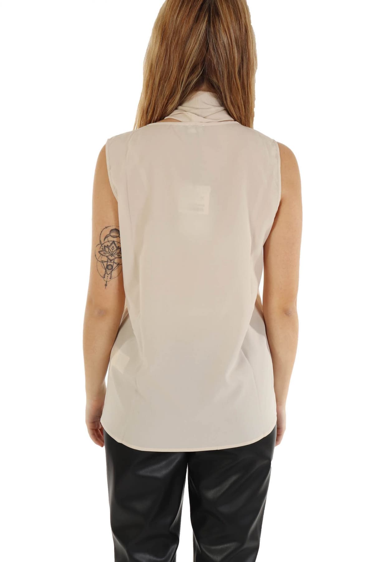 MARELLA EMME TOP BURANO V-NECK ΓΡΑΒΑΤΑ ΜΠΕΖ