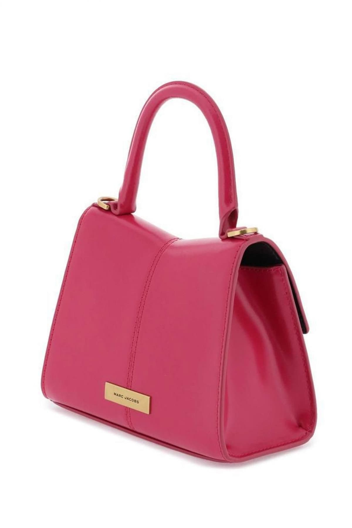 MARC JACOBS ΤΣΑΝΤΑΚΙ CROSS BODY/ΧΕΙΡΟΣ THE MINI TOP HANDLE ΑΛΥΣΙΔΑ LOGO ΦΟΥΞΙΑ